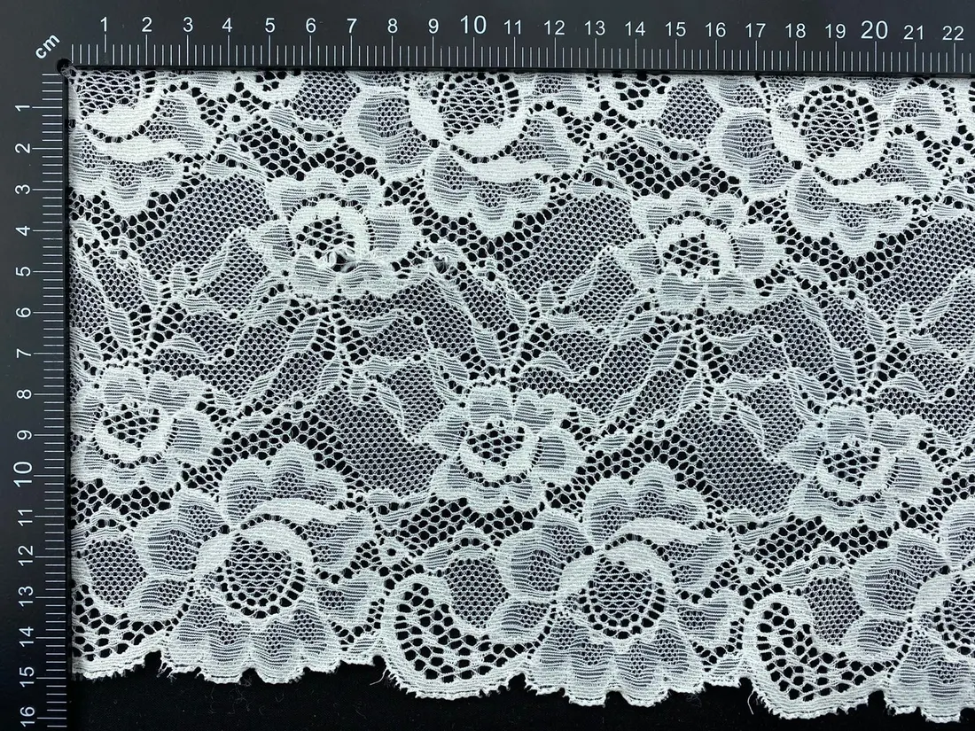 Vişne Renk Bant Polyester Yerli Dantel - 17 cm