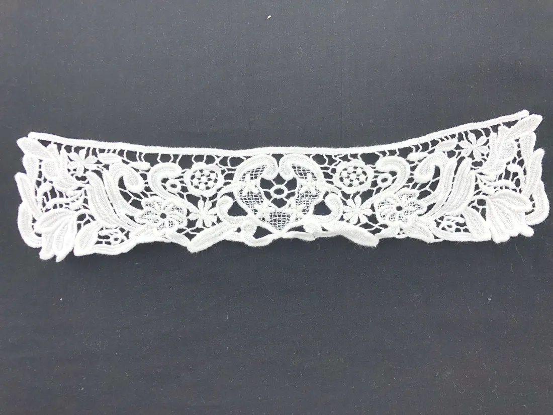 40 cm Kasar İşlemli Pamuk Güpür Yaka