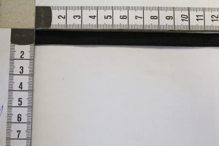 1 cm Siyah Dar Dokuma Lastik Şerit
