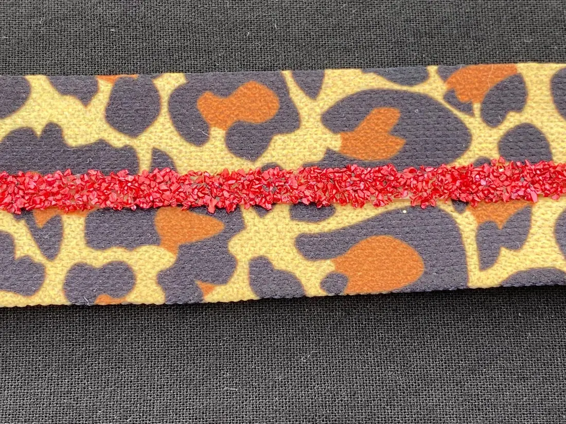 Taş Renkli Leopar Desenli Raşel Bant, 3 cm