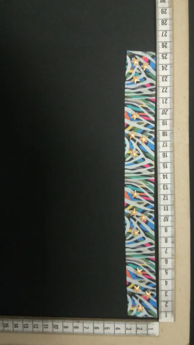 Zebra Desenli Taşlı Yıldızlı Raşel Bant, 3 cm