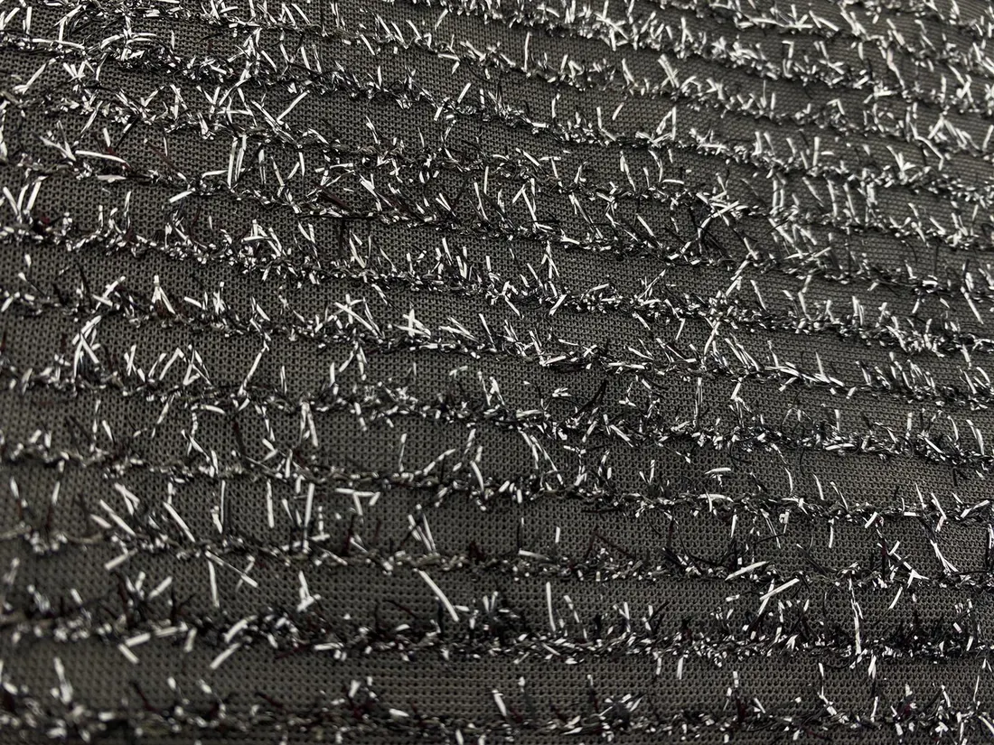 Siyah Sakallı Dokuma Kumaş - Yerli Polyester, 160 cm (11381)