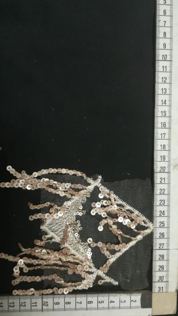 Gold Pullu Tül Üzeri Bant, 15 cm