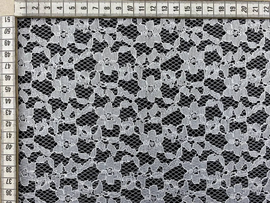 Likralı Oranj Polyester Dantel