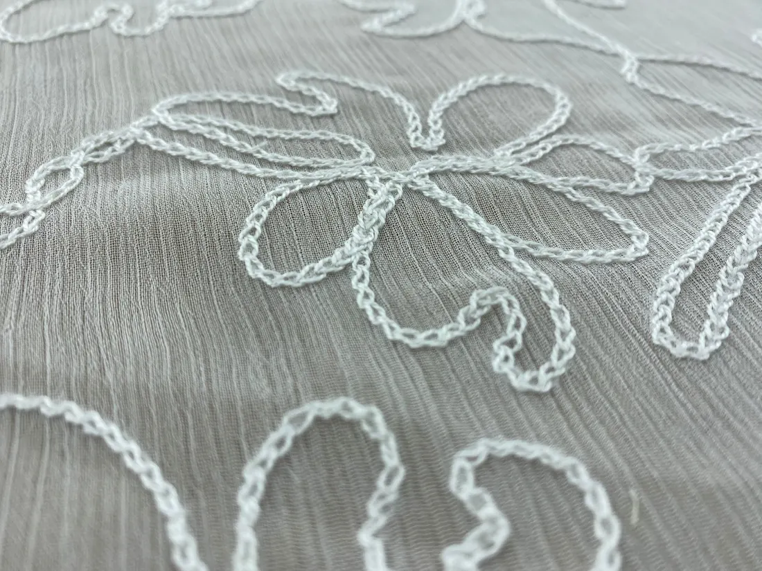 Beyaz Polyester Brode, Yerli, 130 cm