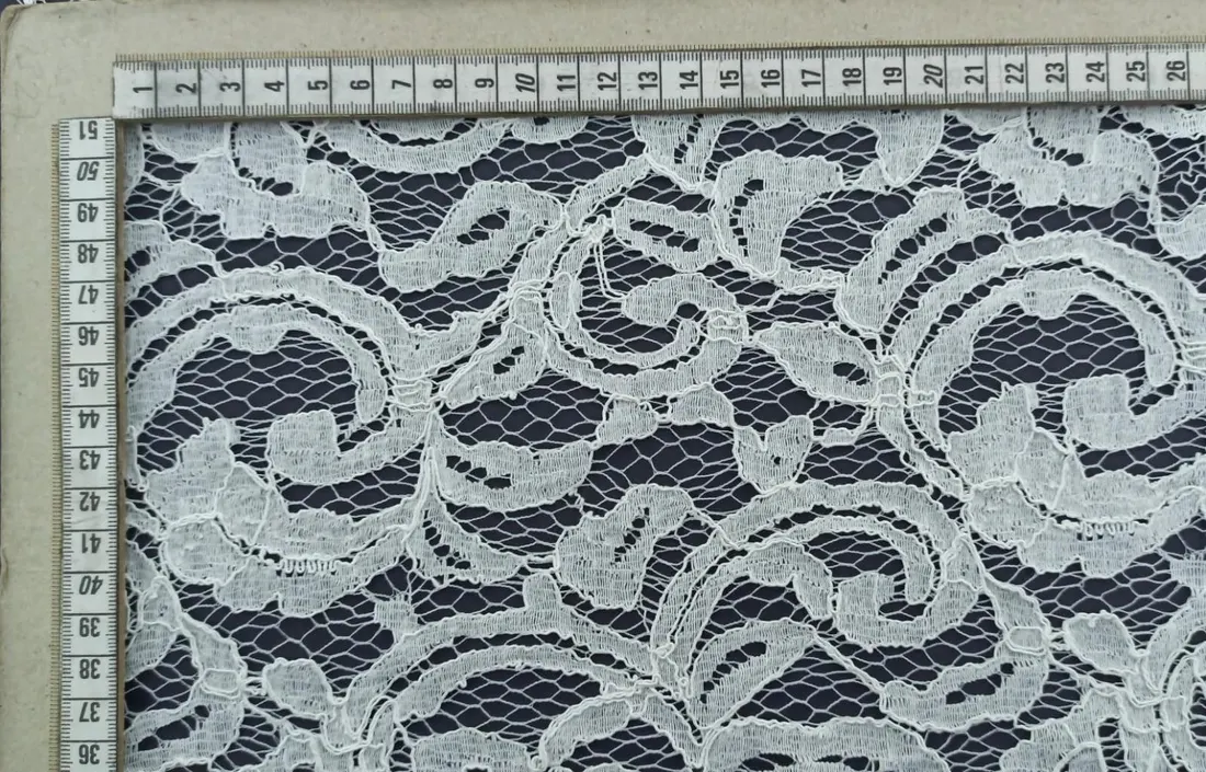 Fikseli Kordlu Pamuk Polyester Naylon Dantel, İthal