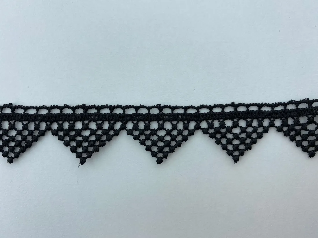7622 Brode · Yerli · Bant · Parlak Polyester · Siyah · 2 Cm