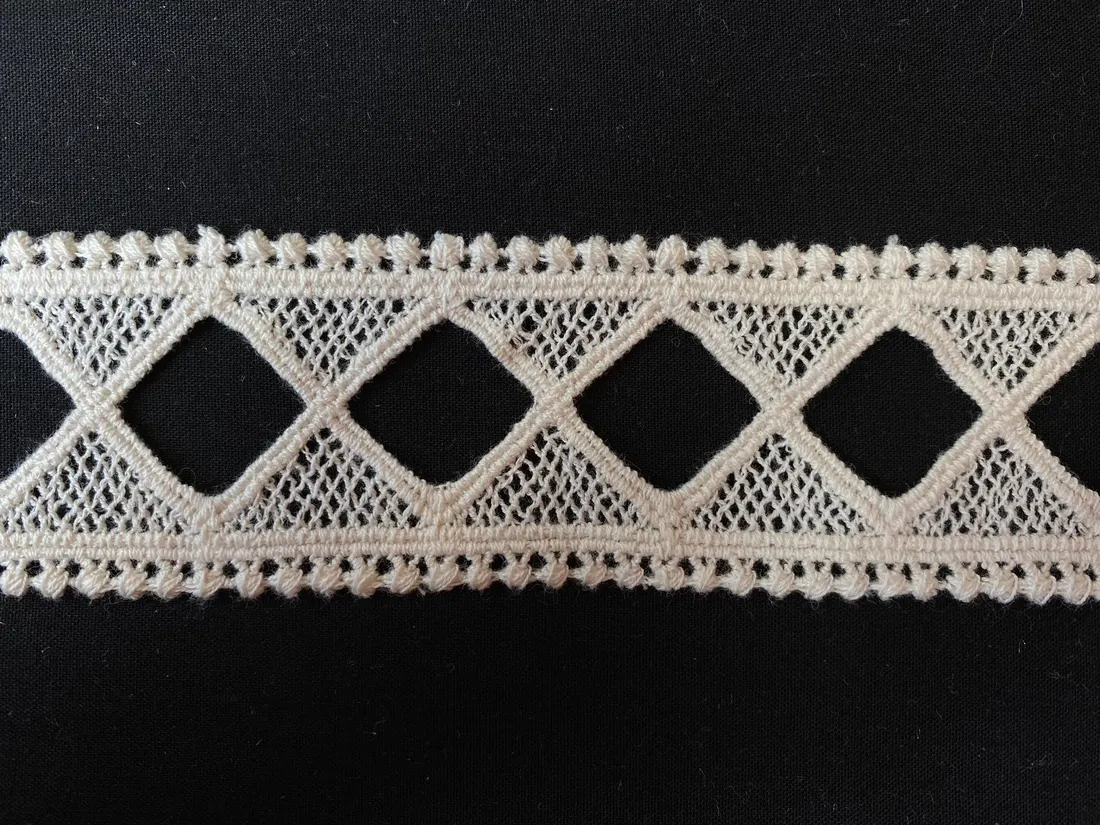 Ham Güpür Yerli Brode Bant - Pamuk, 4.5 cm
