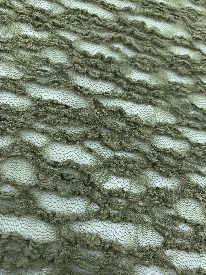 Dantel · Yerli̇ · Lez · Polyester Li̇kra · Bürümcük · Haki̇ · 165 Cm
