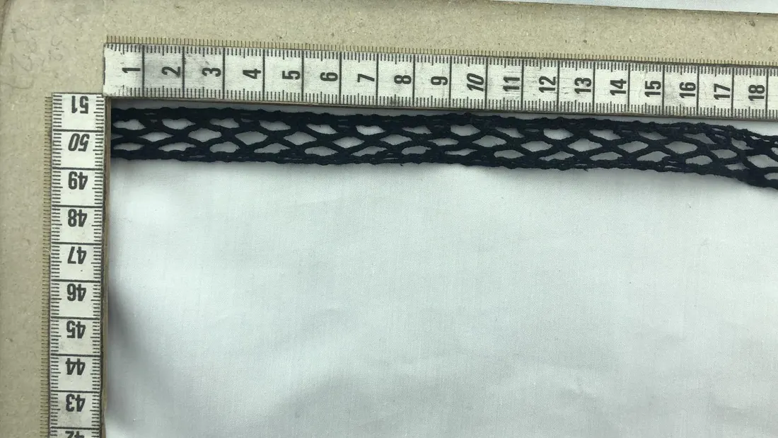 7649 Dantel · Yerli · Bant · Kopanaki · Pamuk · Siyah · 1,5 Cm