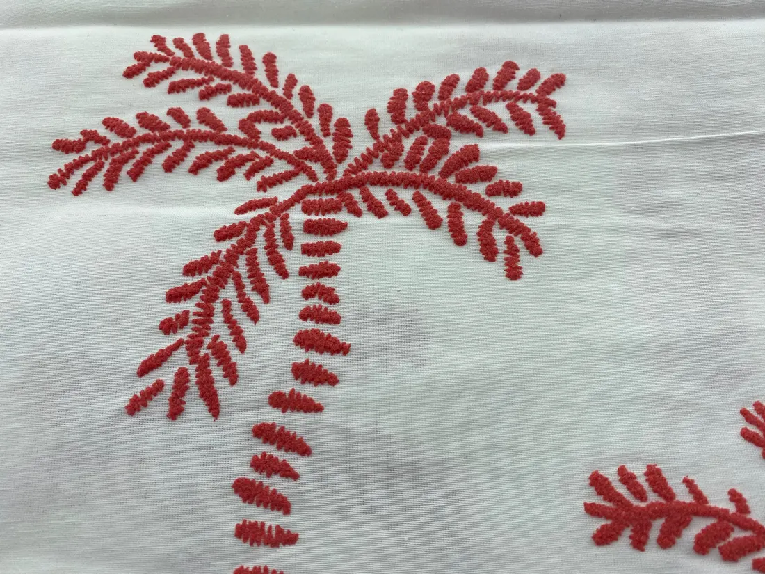 Mercan Baskılı Pamuk Polyester Kumaş, Yerli, 150 cm