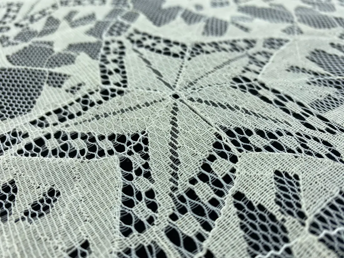 Fikslemeli Pamuk Polyester Dantel Kumaş, İthal, 160 cm