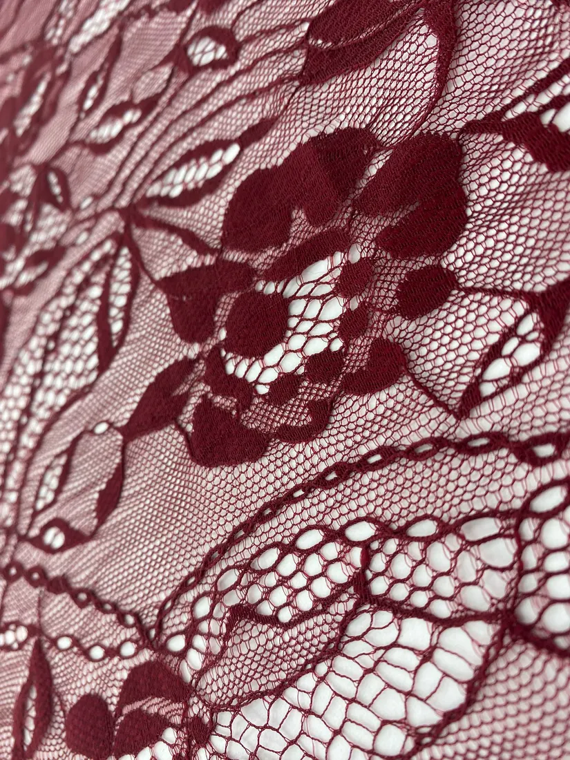 150 cm Bordo Polyester Dantel