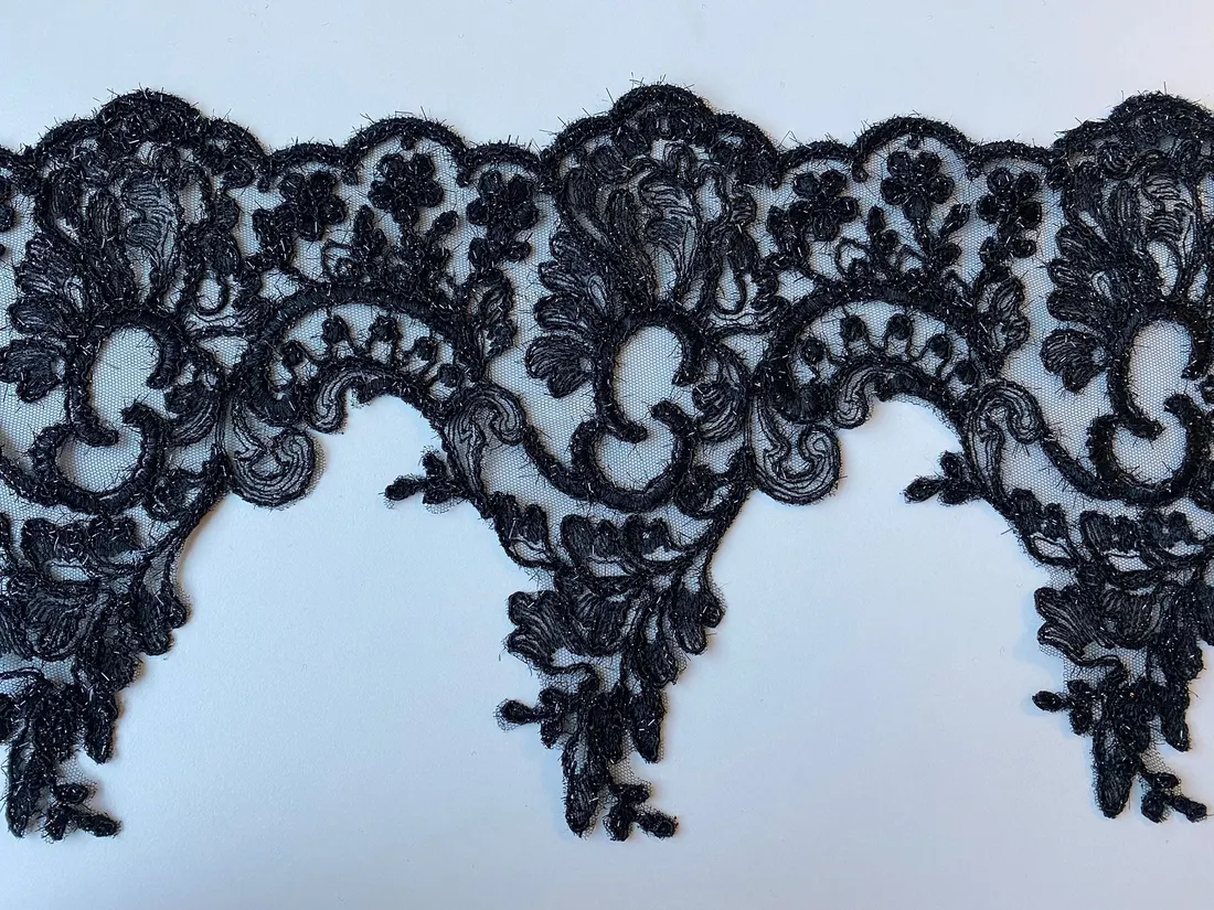 3782 Brode · Bant · Polyester · Kordlu · 24431 · Sakalli · Si̇yah · 21,5 Cm