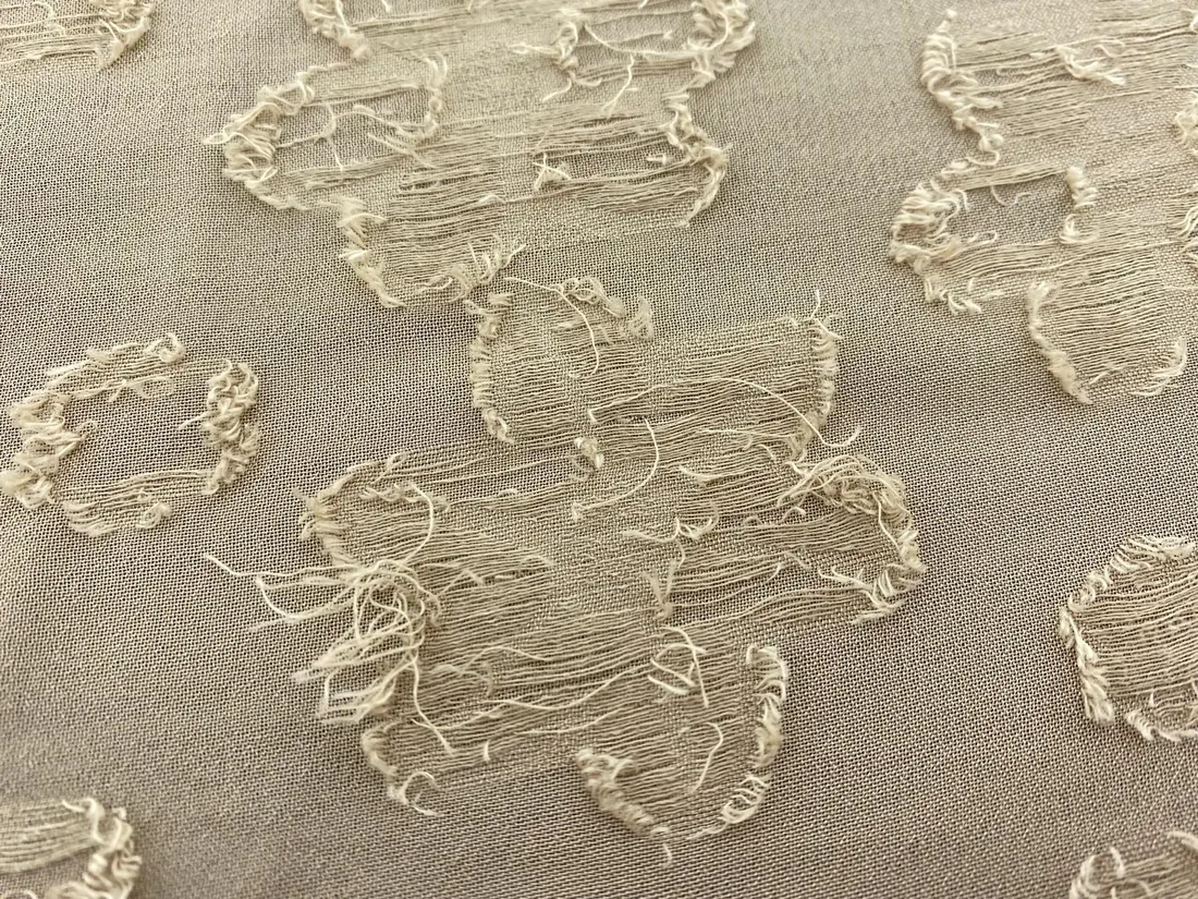 Bej Şifon Kumaş - Yerli Polyester, 145 cm (11400)