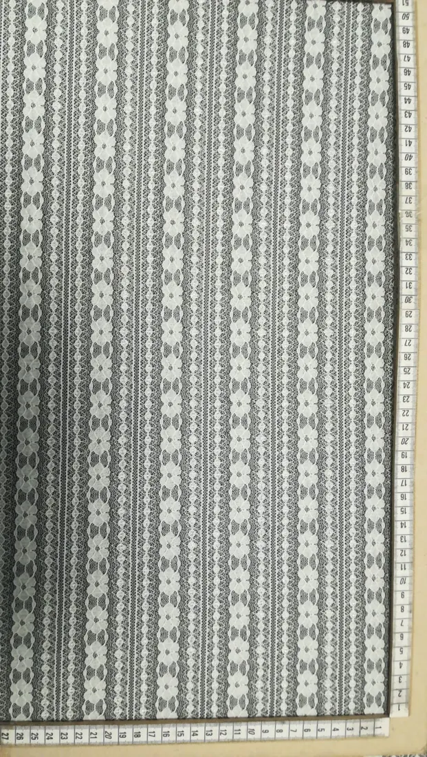 Kabartmalı Likralı Naylon Dantel