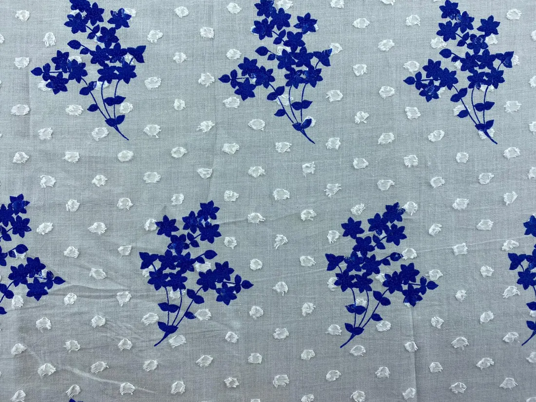 13249 Brode · Yerli̇ · Lez · Vual · Pamuk Polyester · Kasar Zemi̇n · Mavi̇ Çi̇çekli̇ · Di̇ji̇tal Baski · 150 Cm