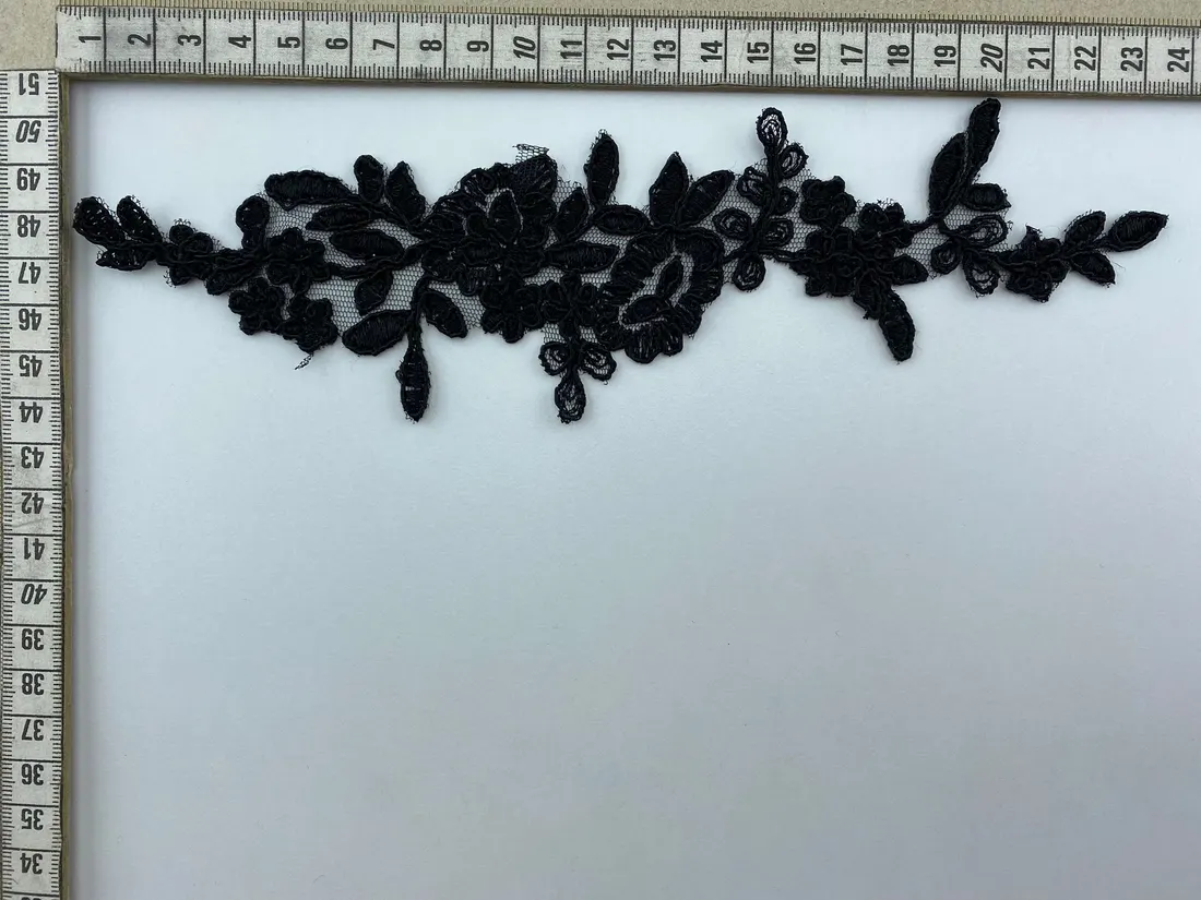 İnci Detaylı Ham Kordlu Polyester Aplik Brode