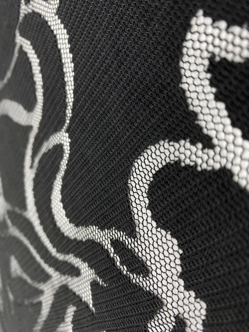 Siyah Mikro Polyester Yerli Dantel