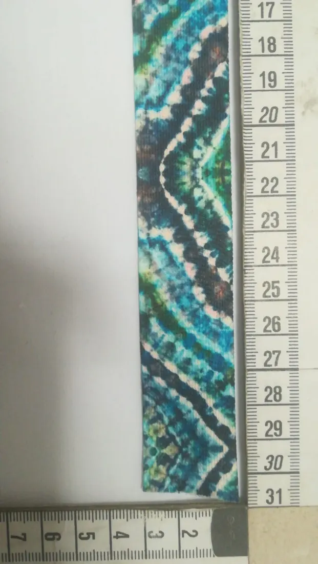 Renkli Batik Desenli Raşel Bant, 3 cm
