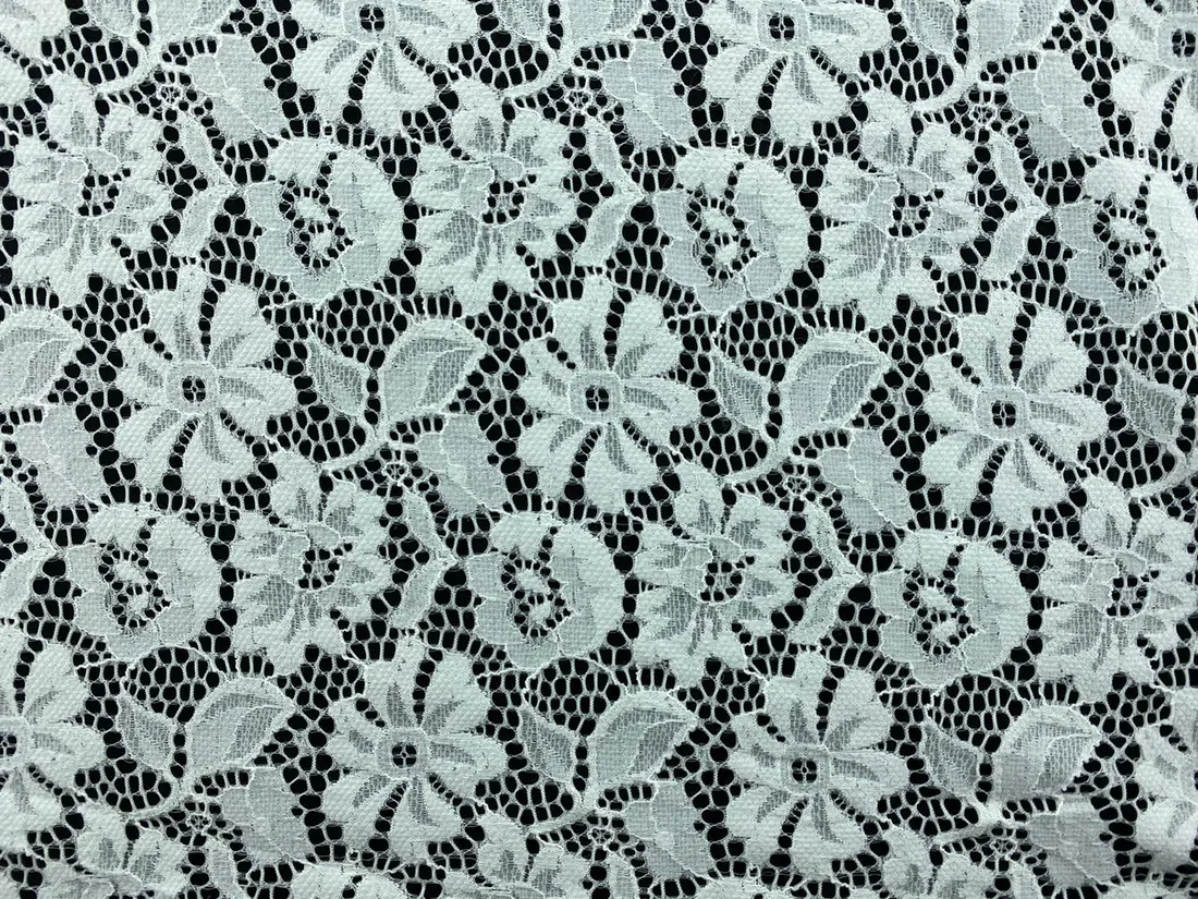 Fikseli Likralı Polyester Dantel