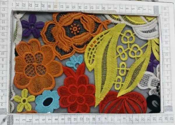 Renkli Pamuk Polyester Brode, İthal