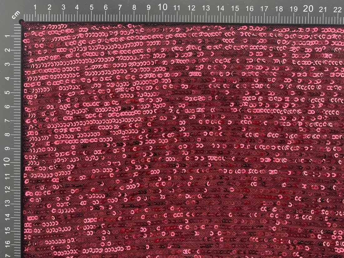 Bordo Zara Payet Pullu Kumaş - 130 cm