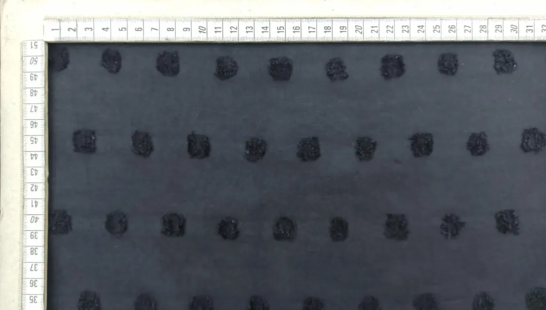 Siyah Puantiyeli Şifon Kumaş, 150 cm