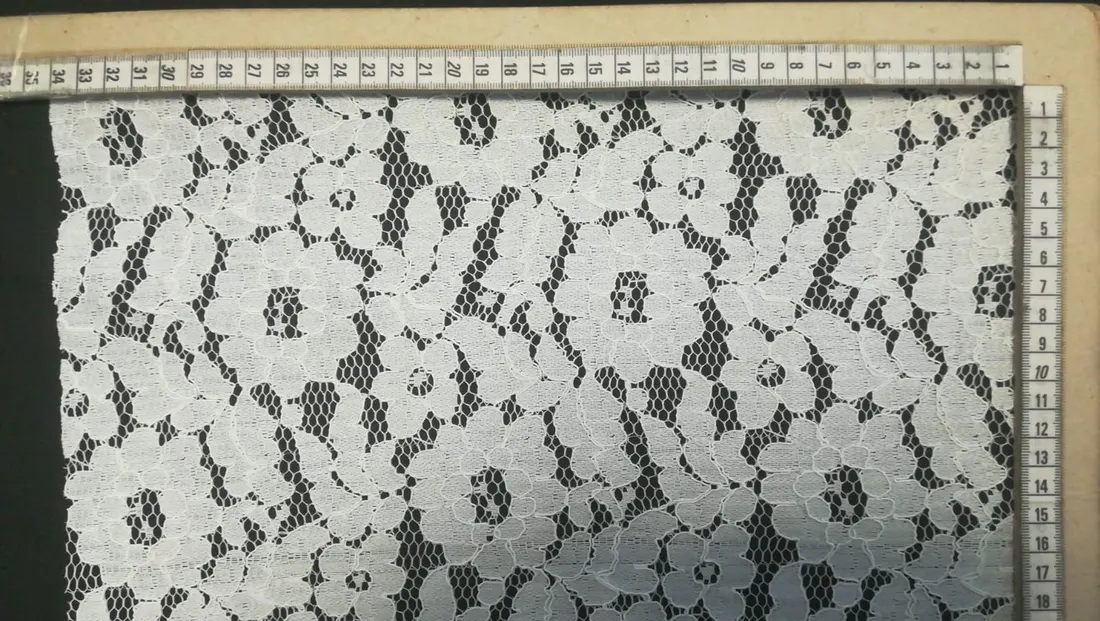 Ham Kordlu Polyester Dantel, Yerli, 145 cm