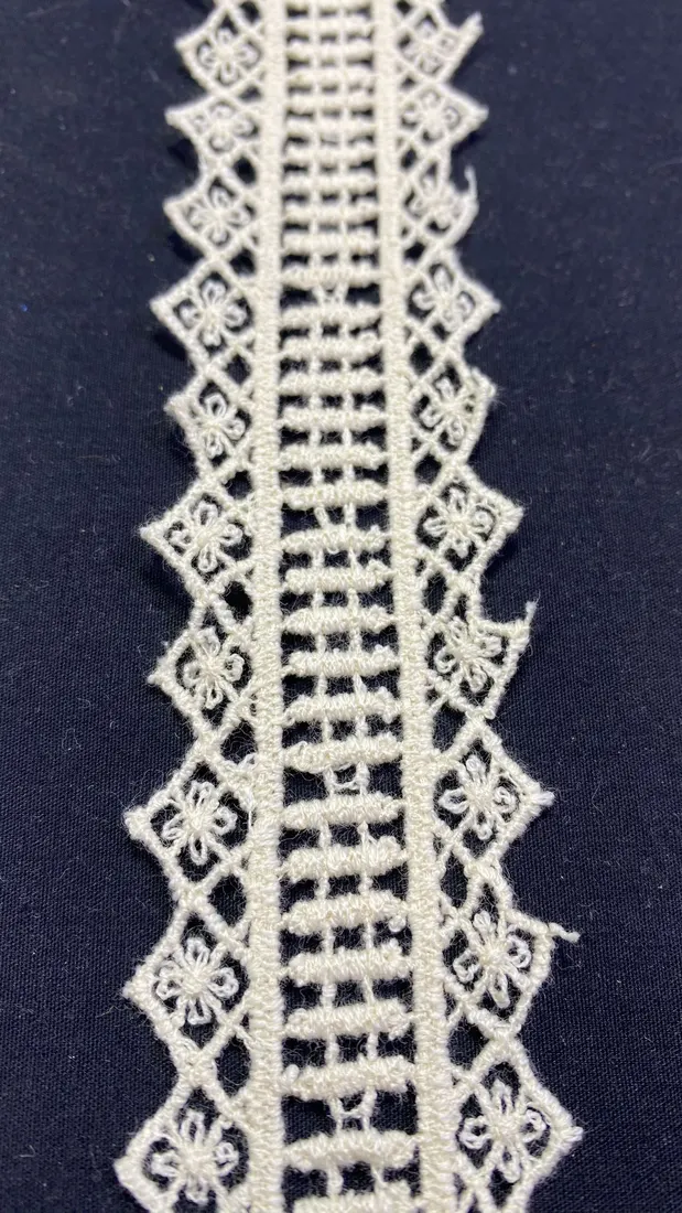Pamuklu Güpür Brode Bant - Yerli Üretim - 4 CM