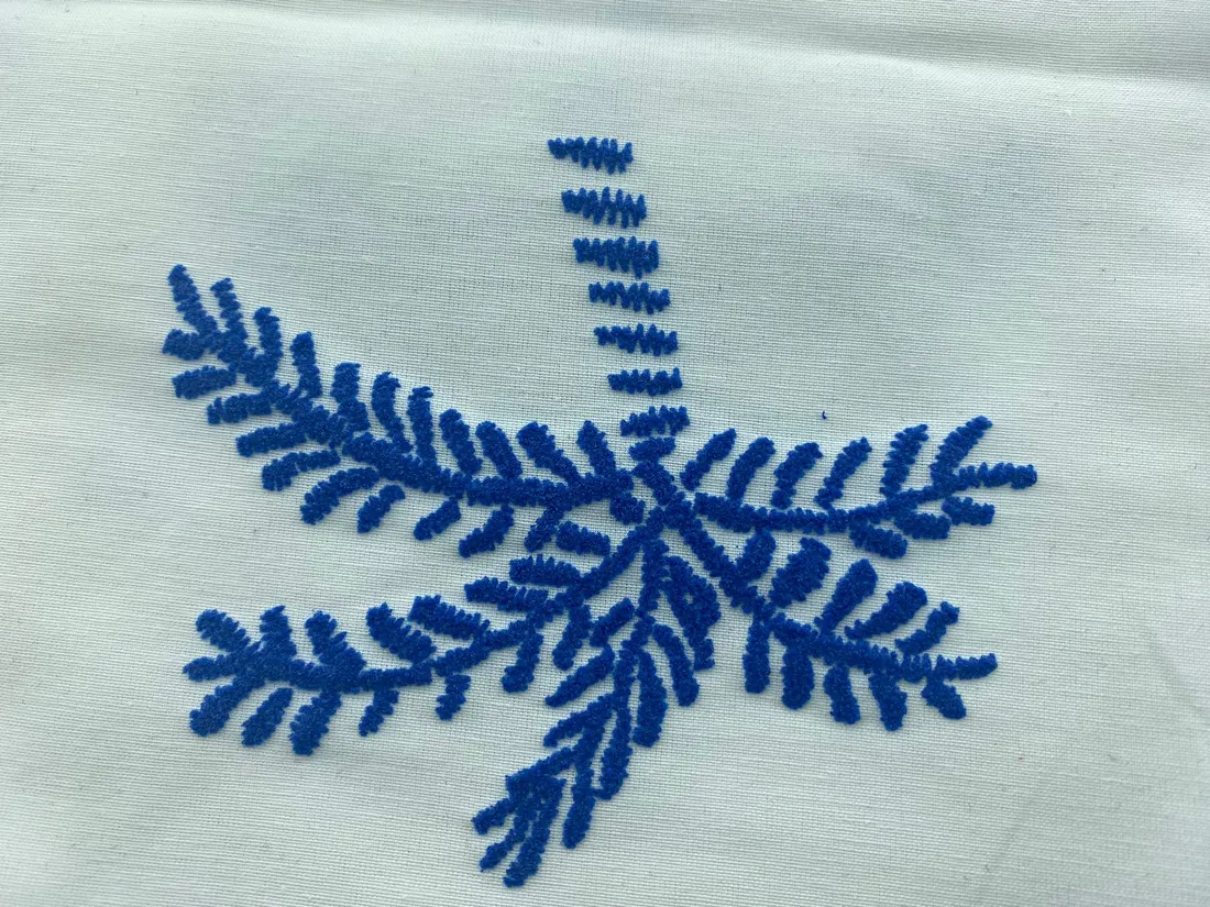 Mavi Baskılı Pamuk Polyester Kumaş, Kasar Zemin, 150 cm