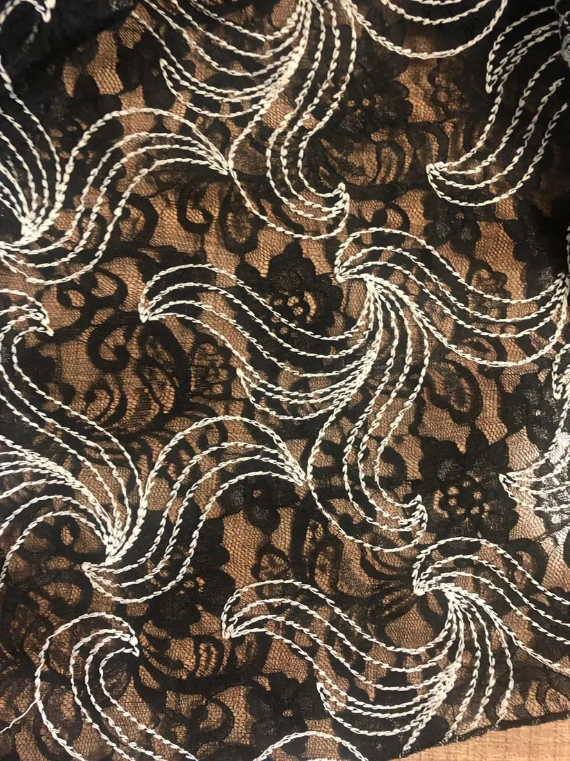 Kumaş · Yerli̇ · Lez · Polyester · Si̇yah-beyaz · 145 Cm