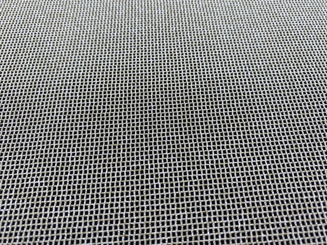 Gri File Yerli Polyester Dantel Kumaş - 145 cm