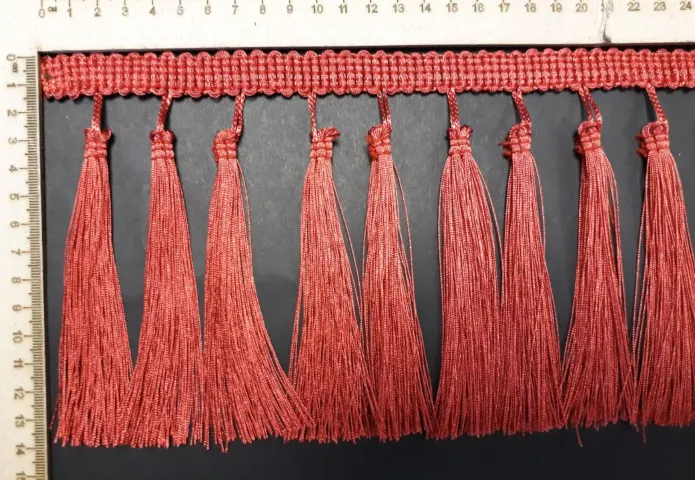 Saçak · Püsküllü · Polyester · Siyah · 12 Cm