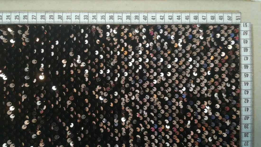 Bakır Pullu Kadife Kumaş - İthal, 130 cm (9173)