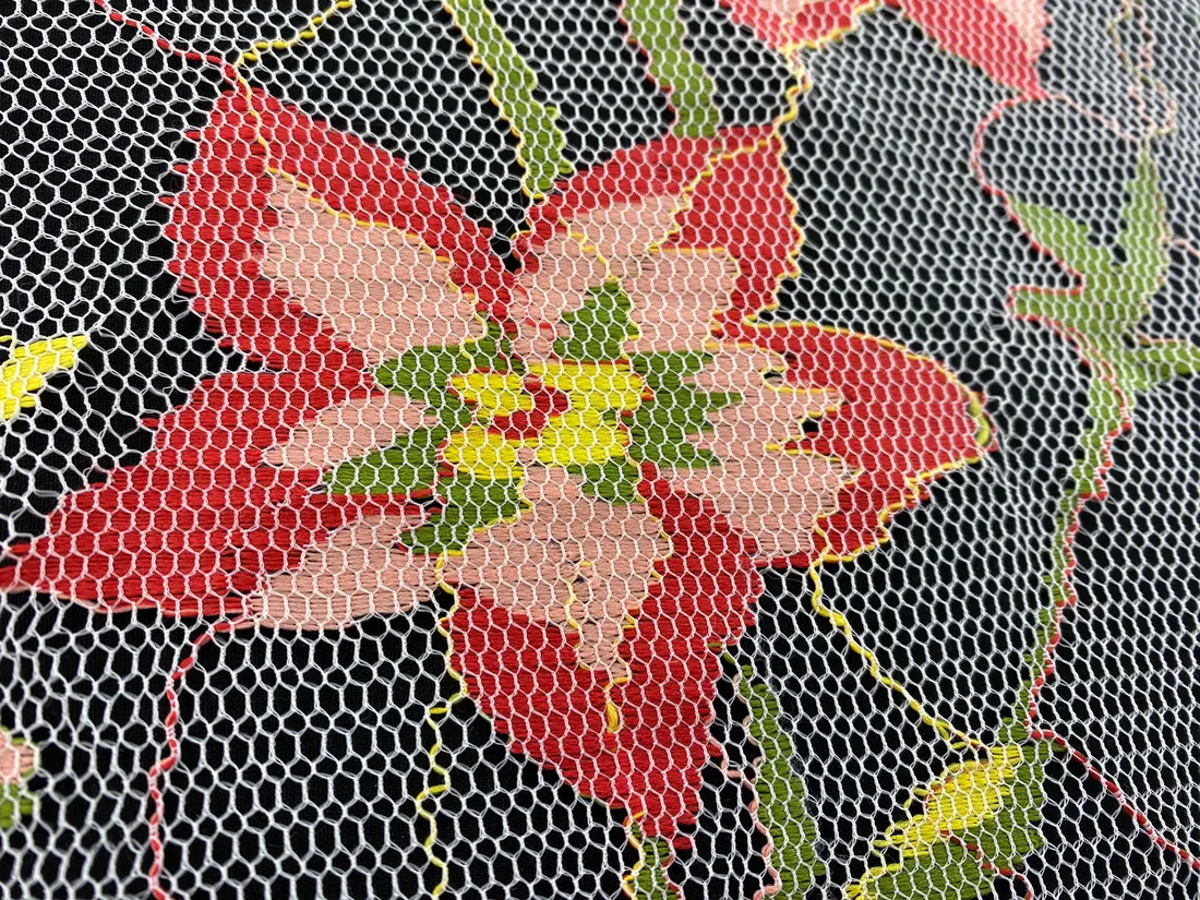 Oranj Naylon Polyester Dantel