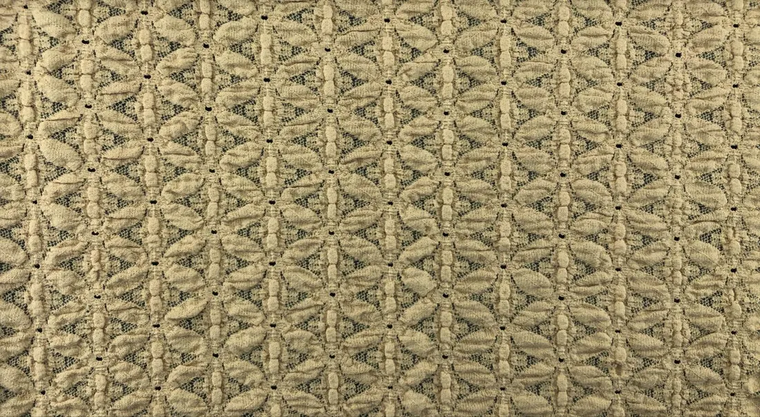 Likralı Bej Pamuk Naylon Dantel, İthal, 125 cm