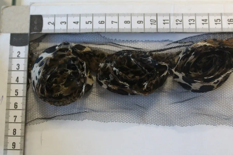 Leopar Desenli Polyester Şerit