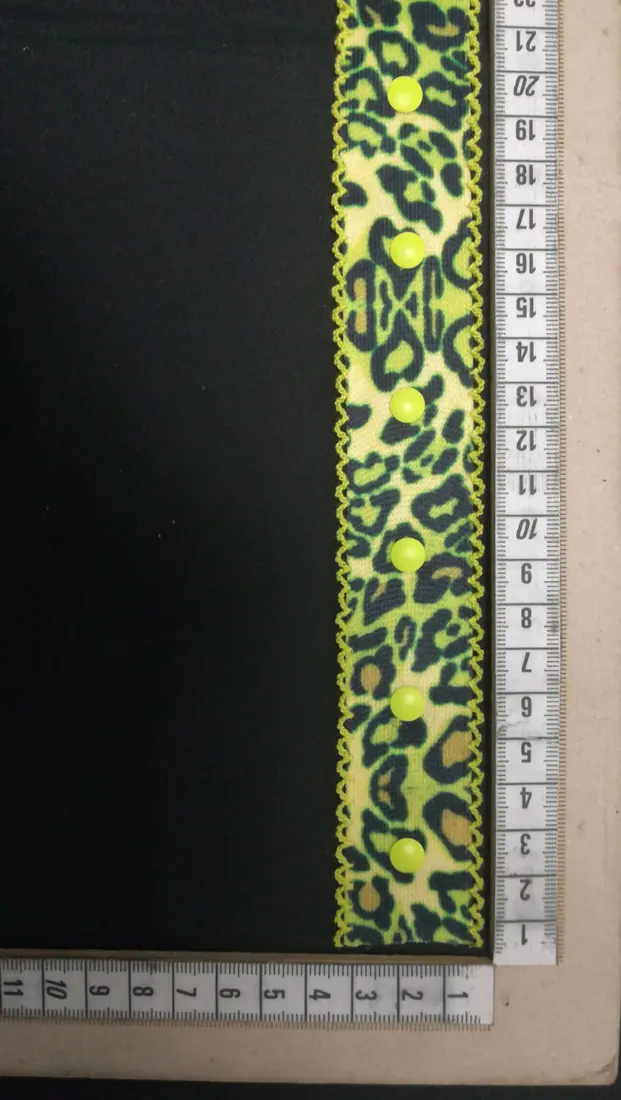 Taş Kroşeta Leopar Desenli Raşel Bant, 3 cm