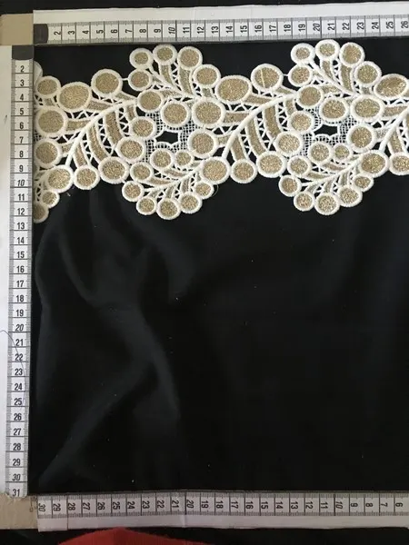 Beyaz-Gold Lurex Bant