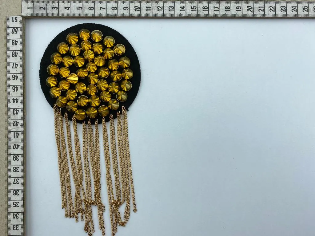 Gold Zincirli Keçe Üzeri Apolet Aksesuar - 2065 Model