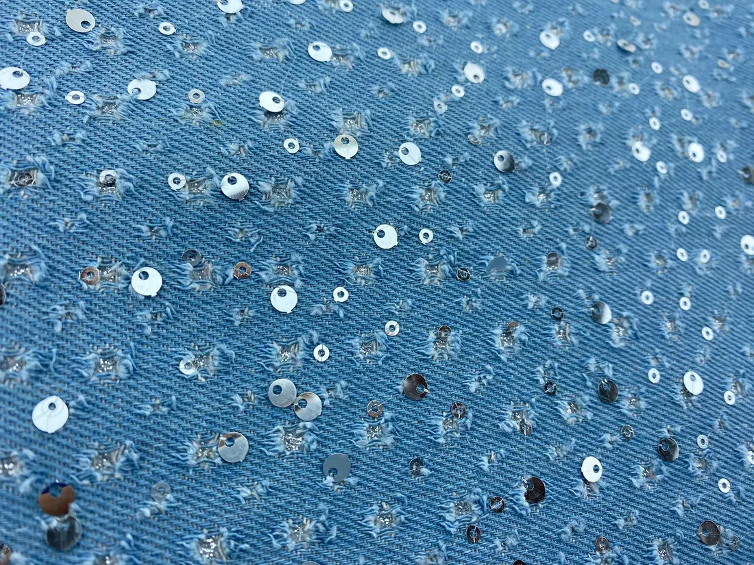 Kumaş · İthal · Lez · Pamuk Polyester · Denim · Açık Mavi · 160 Cm