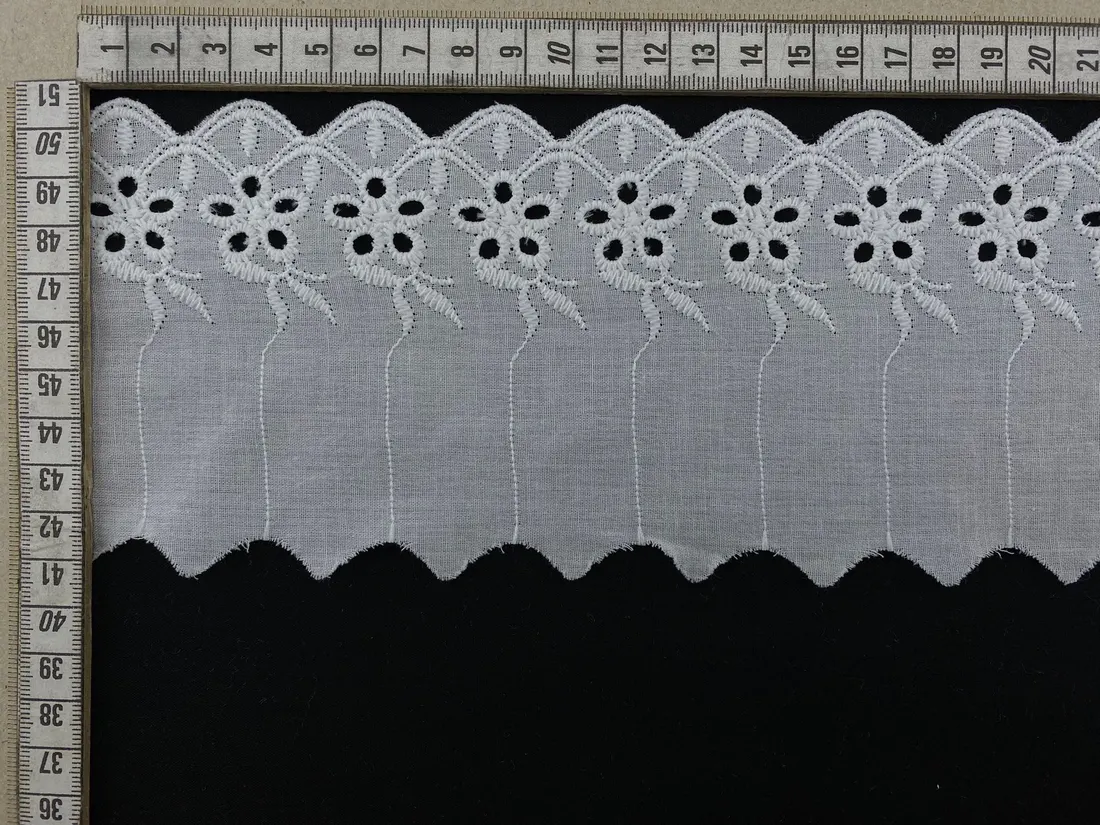 10 cm Kasar İşlemli Mat Polyester Vual Yerli Brode Bant