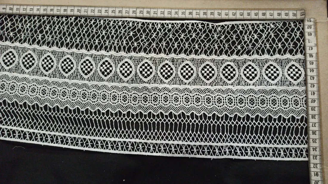 Güpür Brode Bant, Mat Polyester, 19 cm