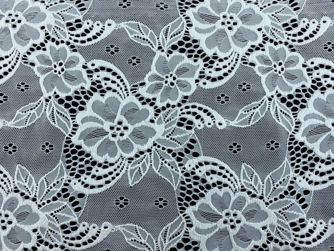 Fikseli Likralı Polyester Dantel