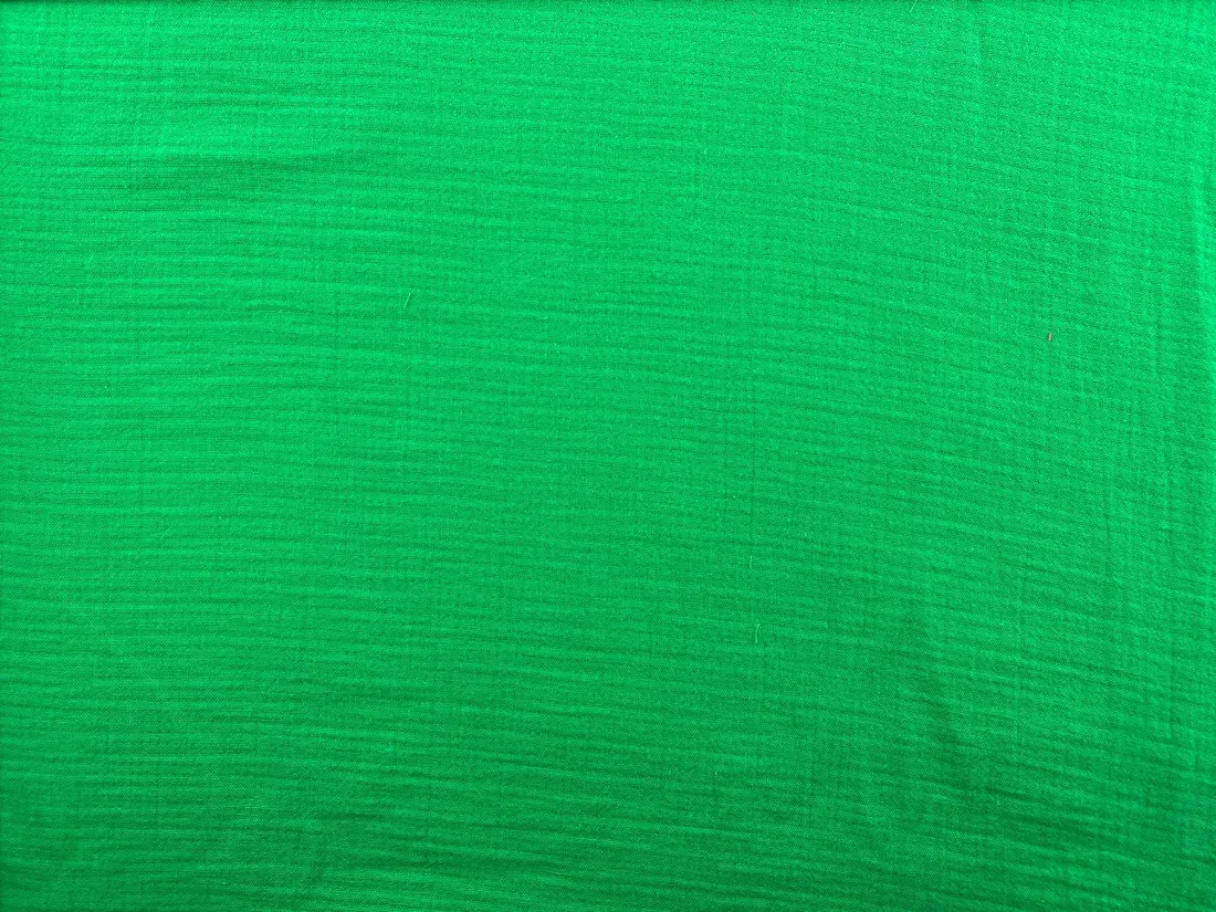 Benetton Yeşil Pamuklu Müslin Kumaş - 150 cm