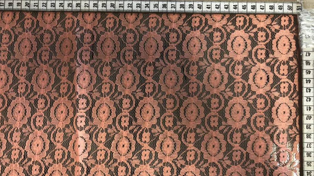 150 cm Nar Çiçeği Renkli Yerli Pamuk Polyester Dantel