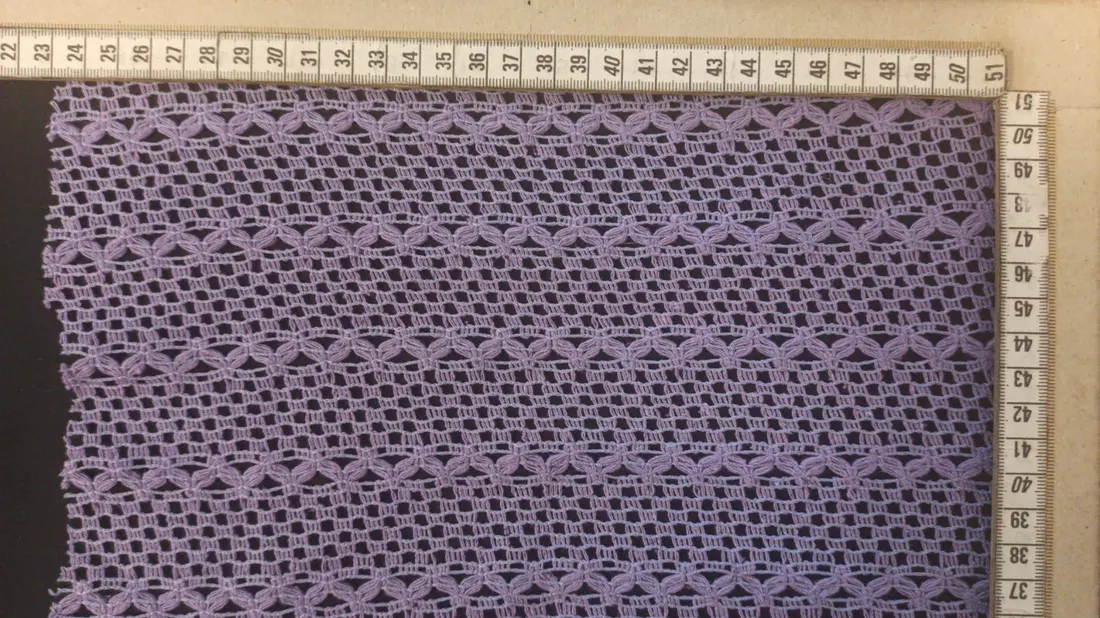 Lila Pamuk Polyester Dantel - Yerli Üretim (5319)