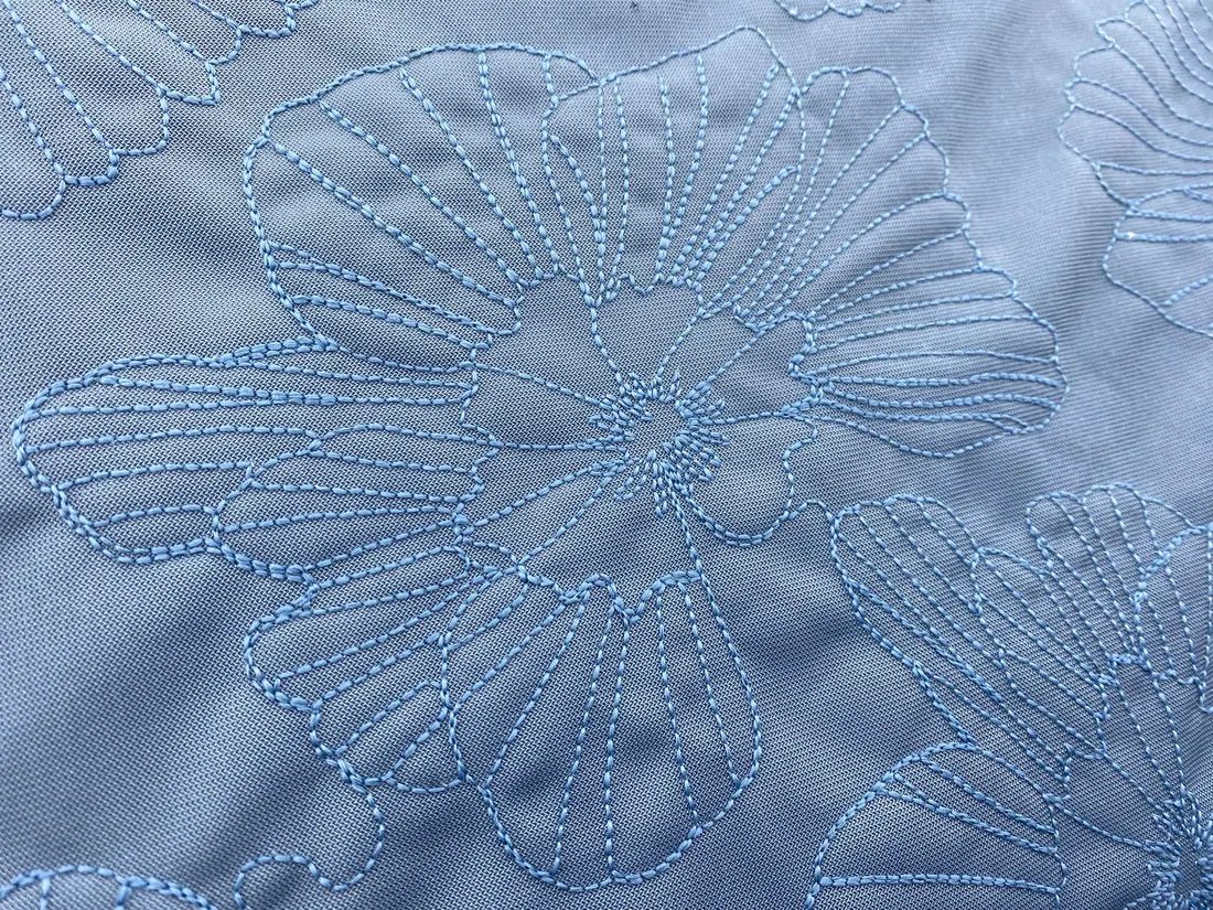 Kumaş · Yerli̇ · Lez · Polyester · Süet · Nakişli · Mavi̇ · 155 Cm