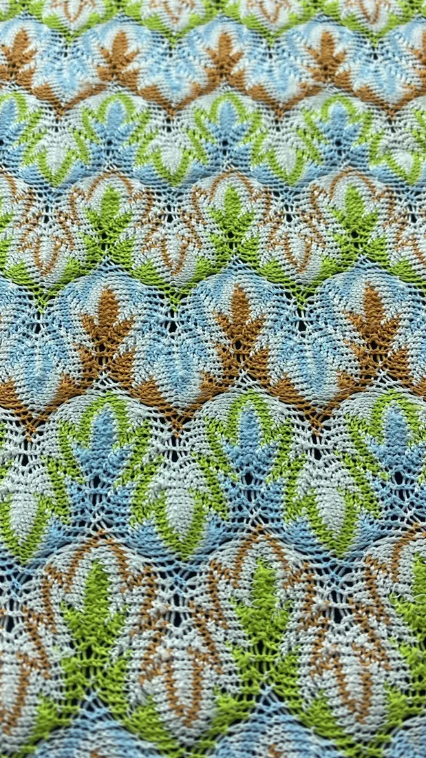 Renkli Polyester Yerli Dantel - 140 cm